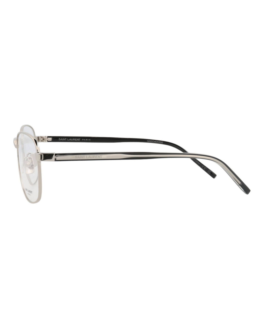 Saint Laurent Unisex Square/Rectangle Silver Crystal Transparent Fashion Designer Eyewear