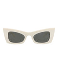 Saint Laurent Womens Cat Eye Ivory Ivory Grey Fashion Designer Eyewear