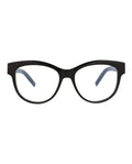 Saint Laurent Womens Cat Eye Black Black Transparent Fashion Designer Eyewear