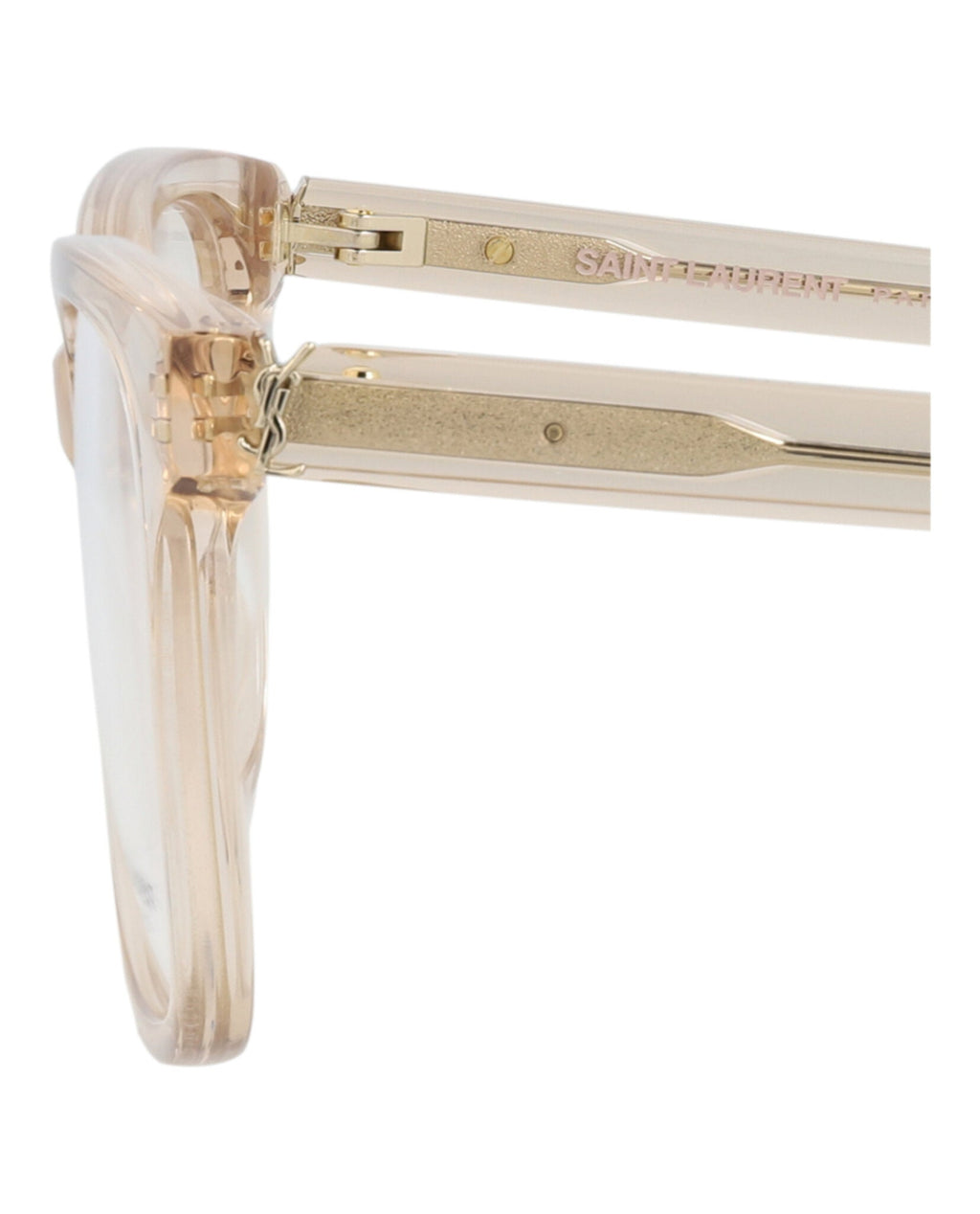 Saint Laurent Womens Square/Rectangle Nude Nude Transparent Fashion Designer Eyewear