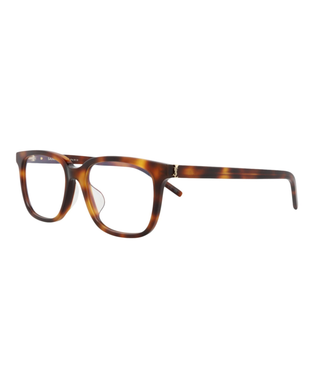 Saint Laurent Womens Square/Rectangle Havana Havana Transparent Fashion Designer Eyewear