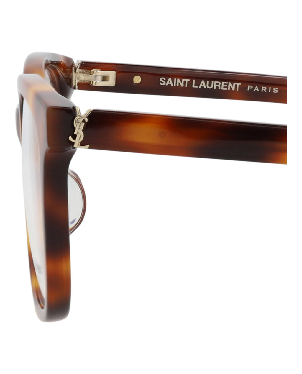 Saint Laurent Womens Square/Rectangle Havana Havana Transparent Fashion Designer Eyewear