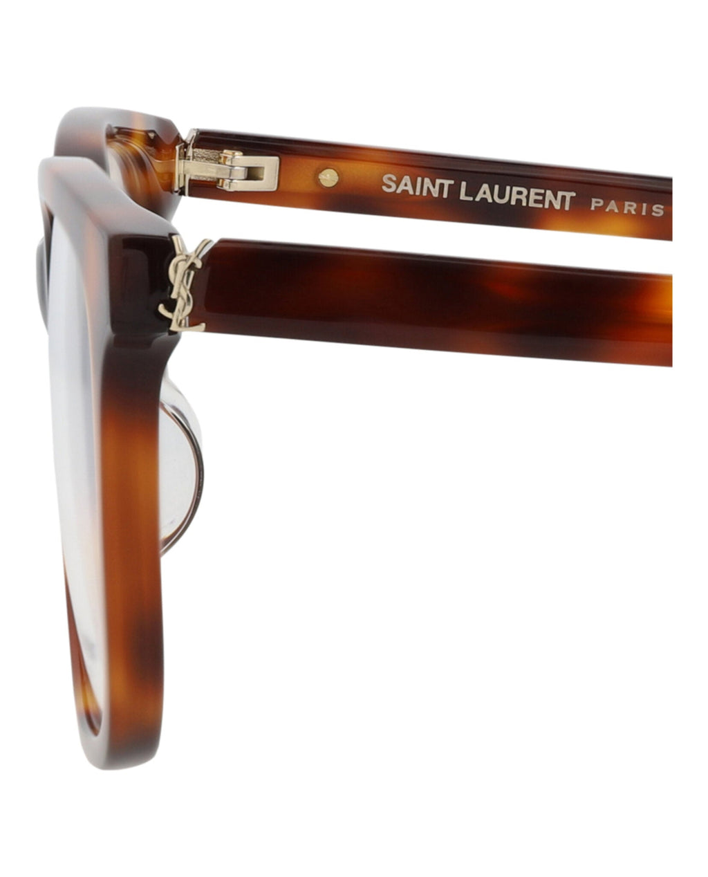 Saint Laurent Womens Square/Rectangle Havana Havana Transparent Fashion Designer Eyewear