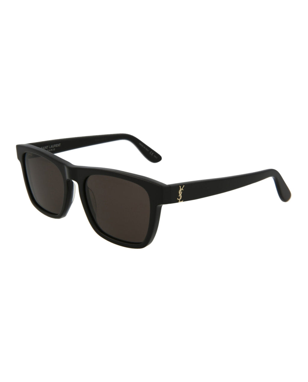 Saint Laurent Mens Square/Rectangle Black Black Black Fashion Designer Eyewear