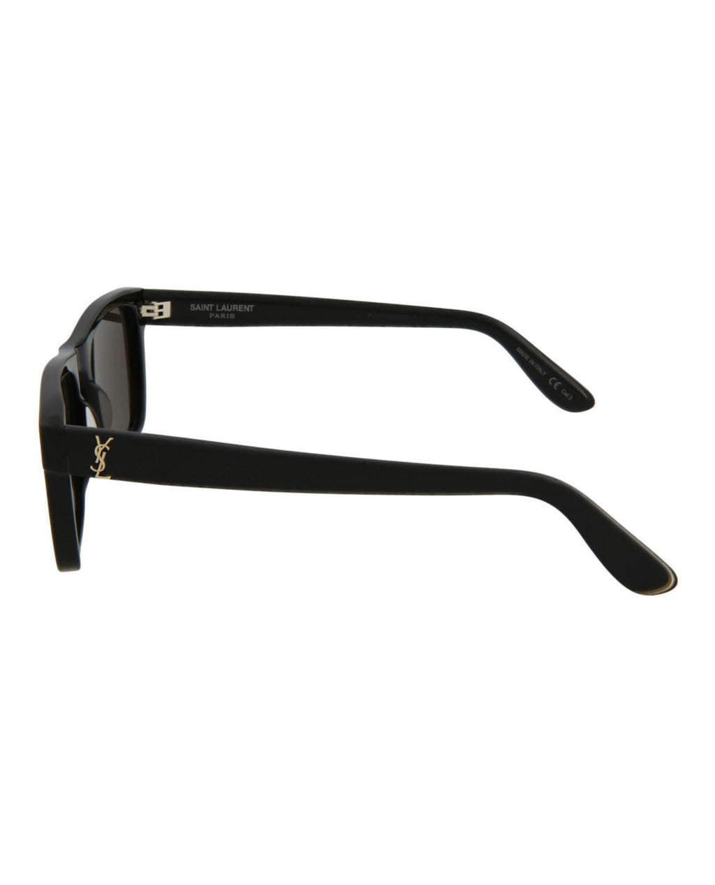 Saint Laurent Mens Square/Rectangle Black Black Black Fashion Designer Eyewear