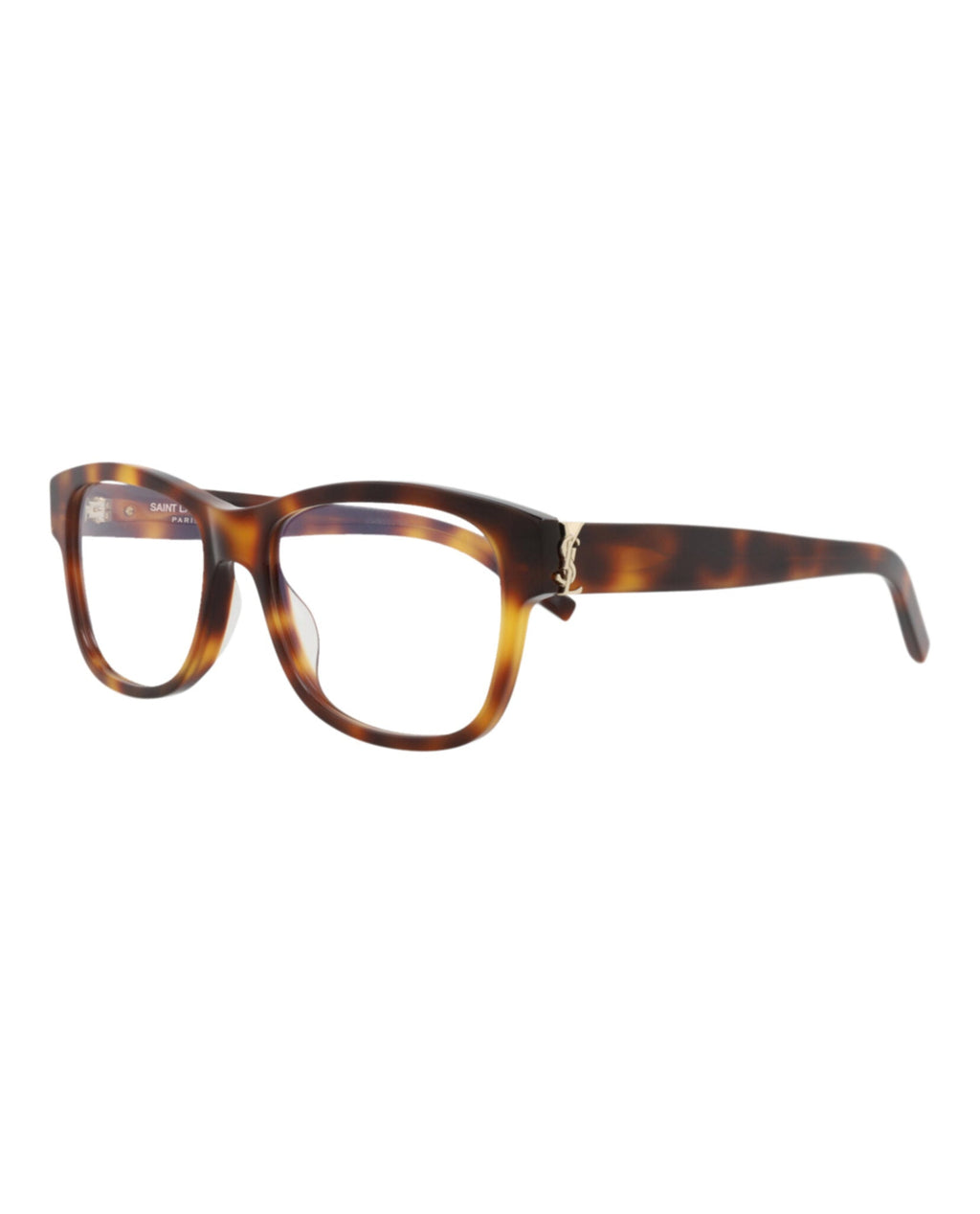 Saint Laurent Womens Square/Rectangle Havana Havana Transparent Fashion Designer Eyewear