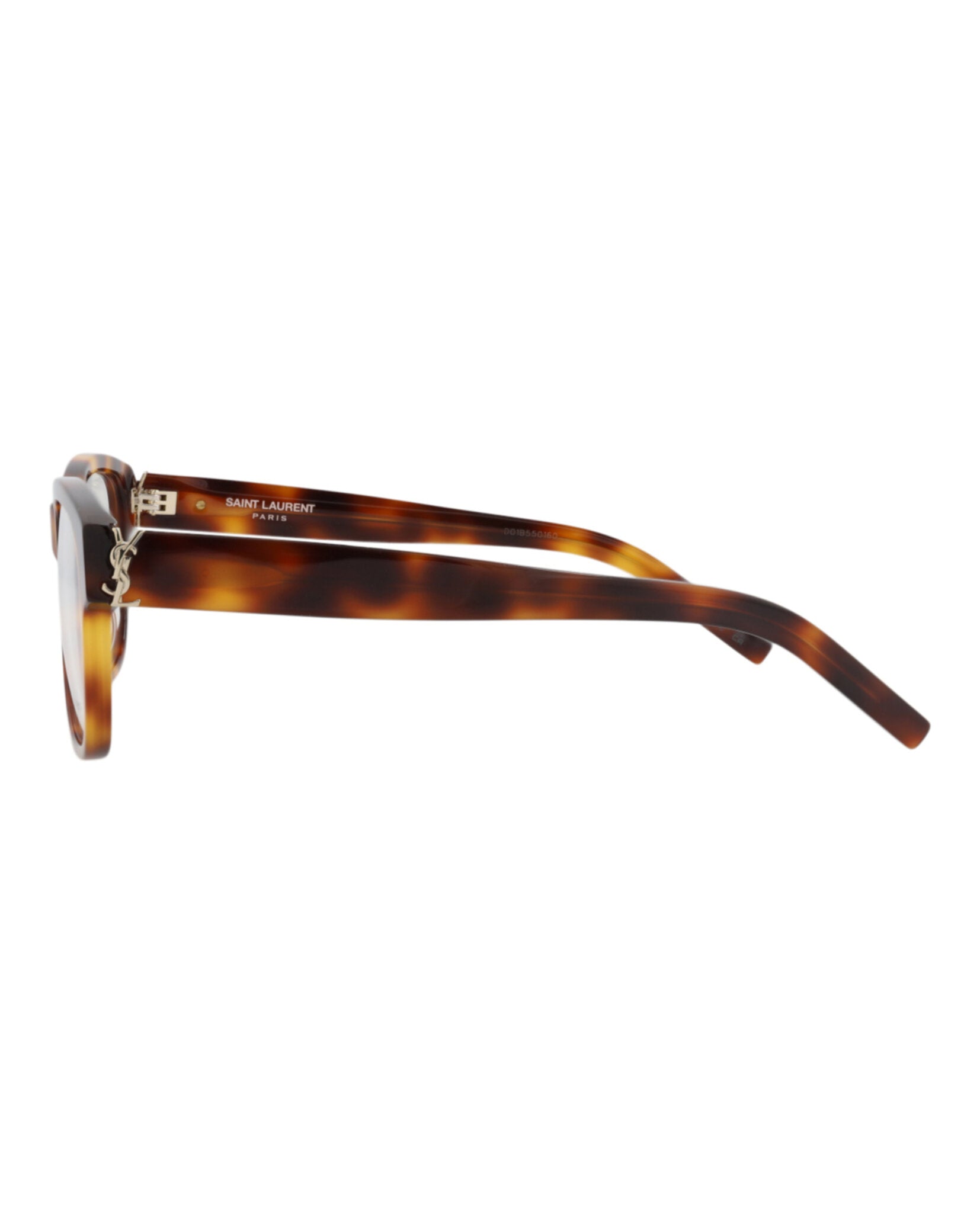 Saint Laurent Womens Square/Rectangle Havana Havana Transparent Fashion Designer Eyewear