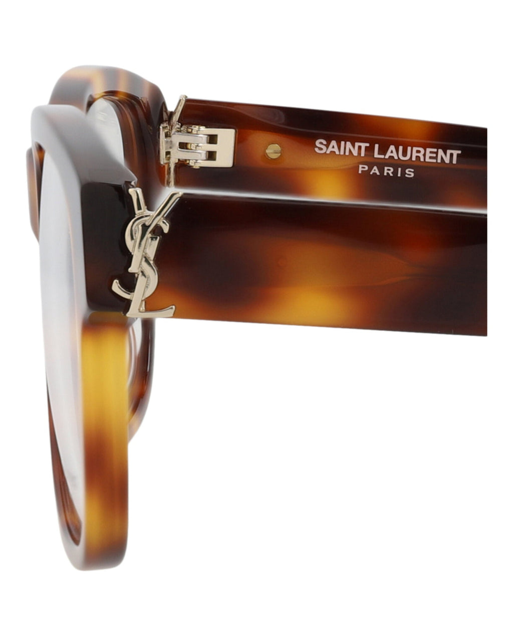 Saint Laurent Womens Square/Rectangle Havana Havana Transparent Fashion Designer Eyewear
