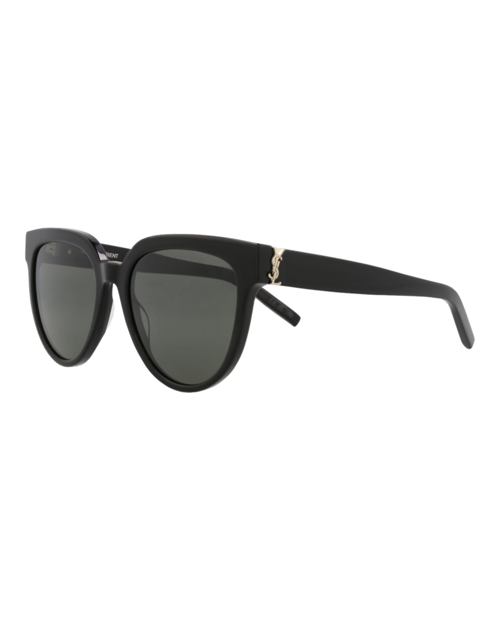 Saint Laurent Womens Cat Eye Black Black Grey Fashion Designer Eyewear