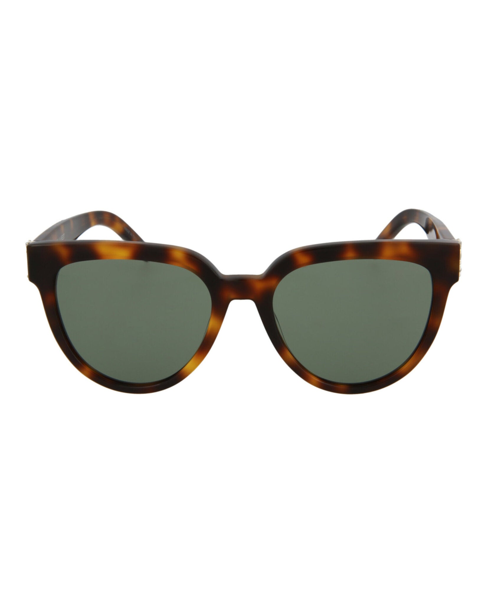 Saint Laurent Womens Cat Eye Havana Havana Green Fashion Designer Eyewear