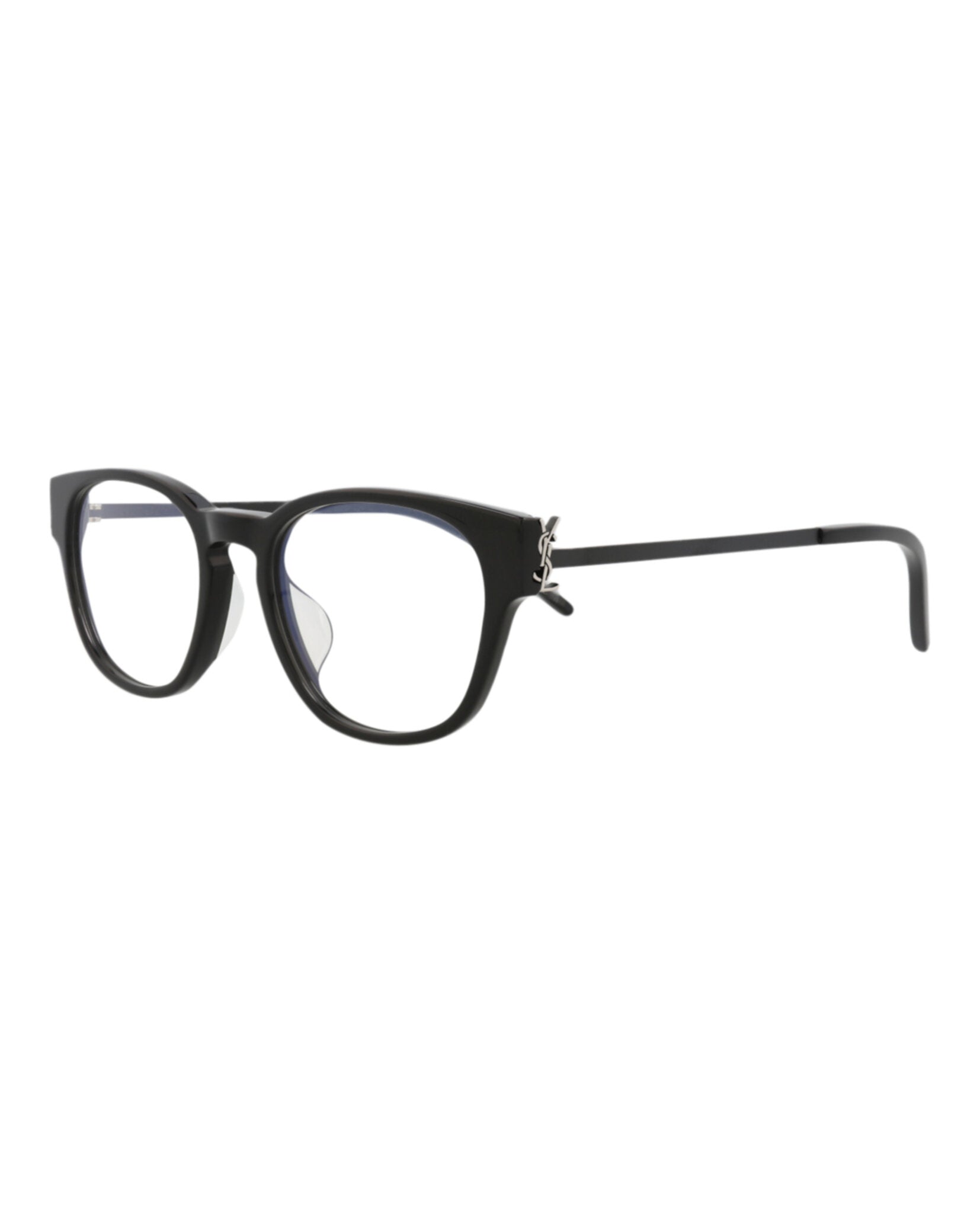 Saint Laurent Womens Round/Oval Black Black Transparent Fashion Designer Eyewear