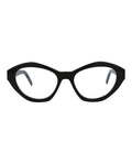 Saint Laurent Womens Cat Eye Black Black Transparent Fashion Designer Eyewear