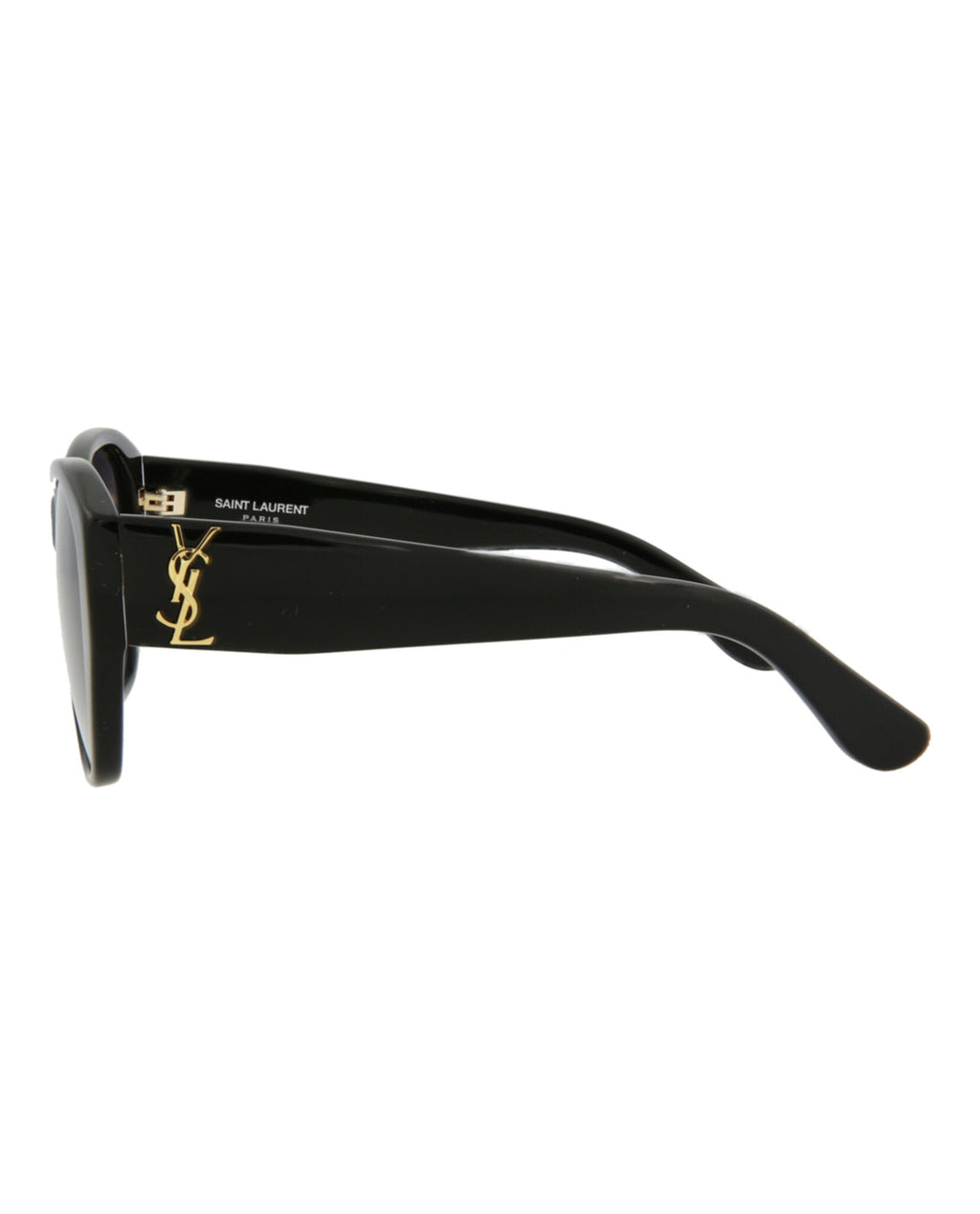 Saint Laurent Womens Round/Oval Black Black Grey Fashion Designer Eyewear