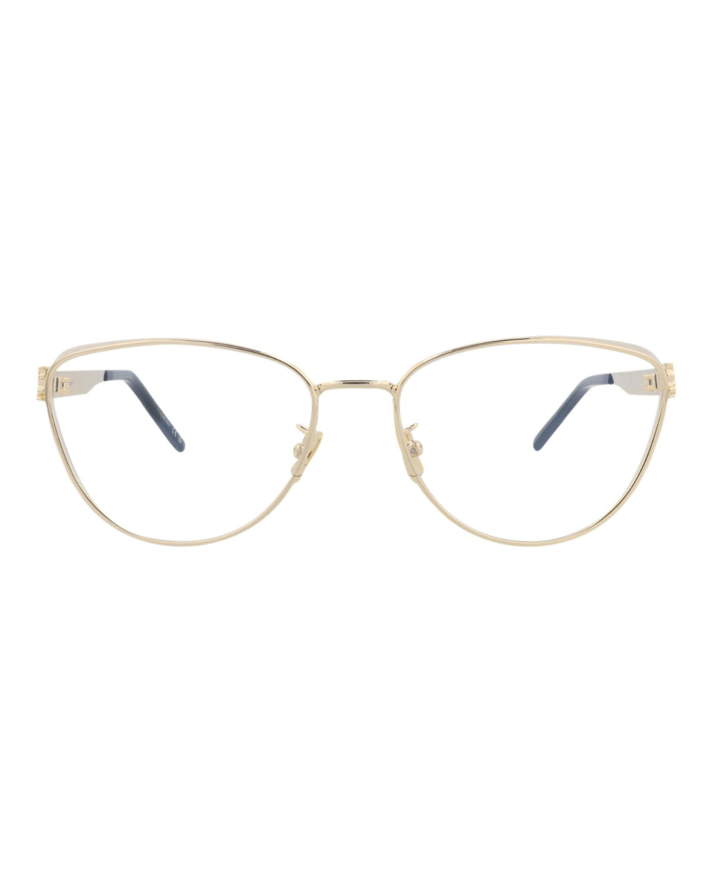 Saint Laurent Womens Cat Eye Gold Gold Transparent Fashion Designer Eyewear
