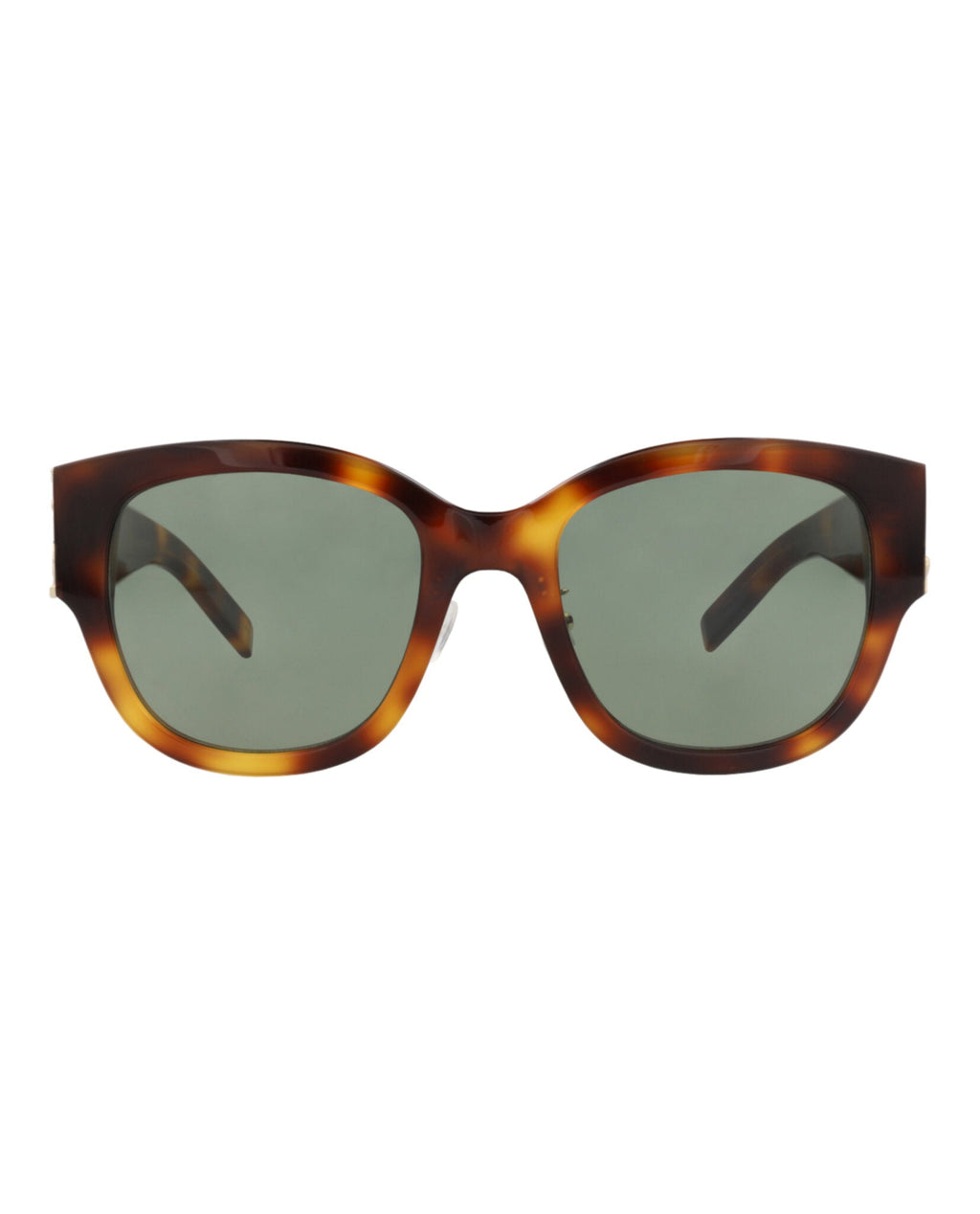 Saint Laurent Womens Cat Eye Havana Havana Green Fashion Designer Eyewear