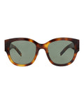 Saint Laurent Womens Cat Eye Havana Havana Green Fashion Designer Eyewear