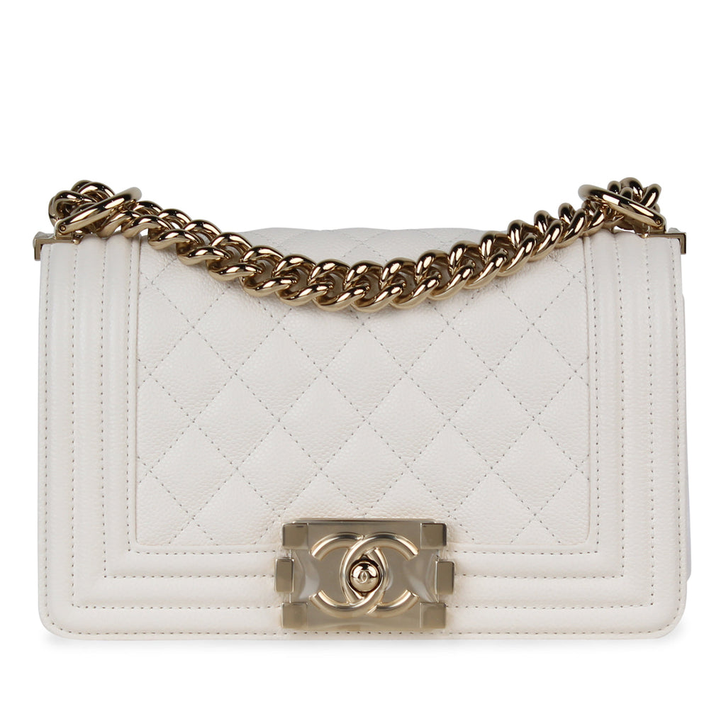 Chanel White Boy Bag - Small