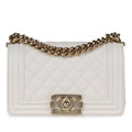 Chanel White Boy Bag - Small