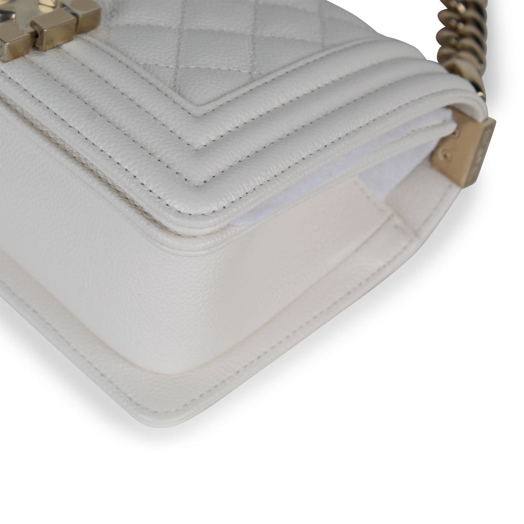 Chanel White Boy Bag - Small