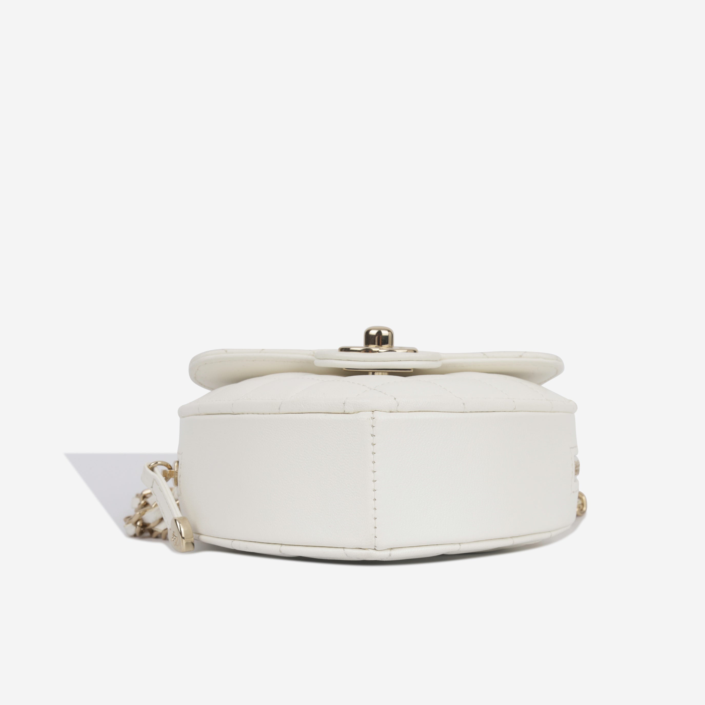 Chanel Small Heart Bag - White