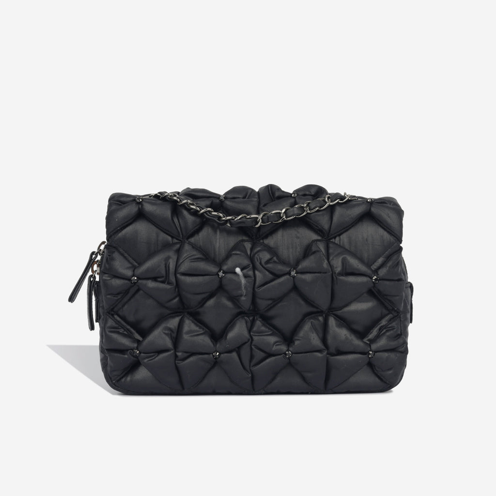 Chanel Seasonal Draped Fabric Flap