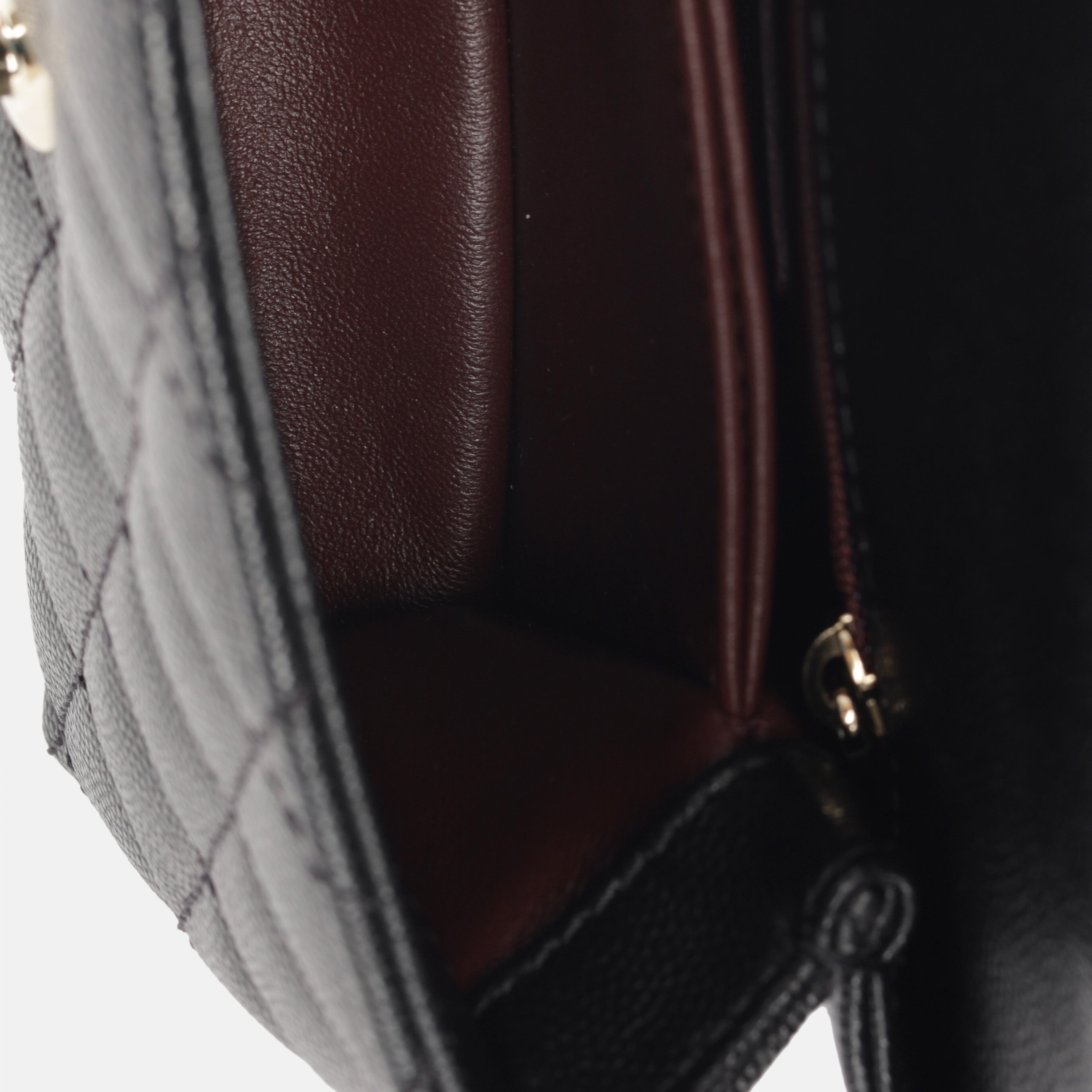 Chanel Mini Coco Handle - Black Caviar - Lizard Handle