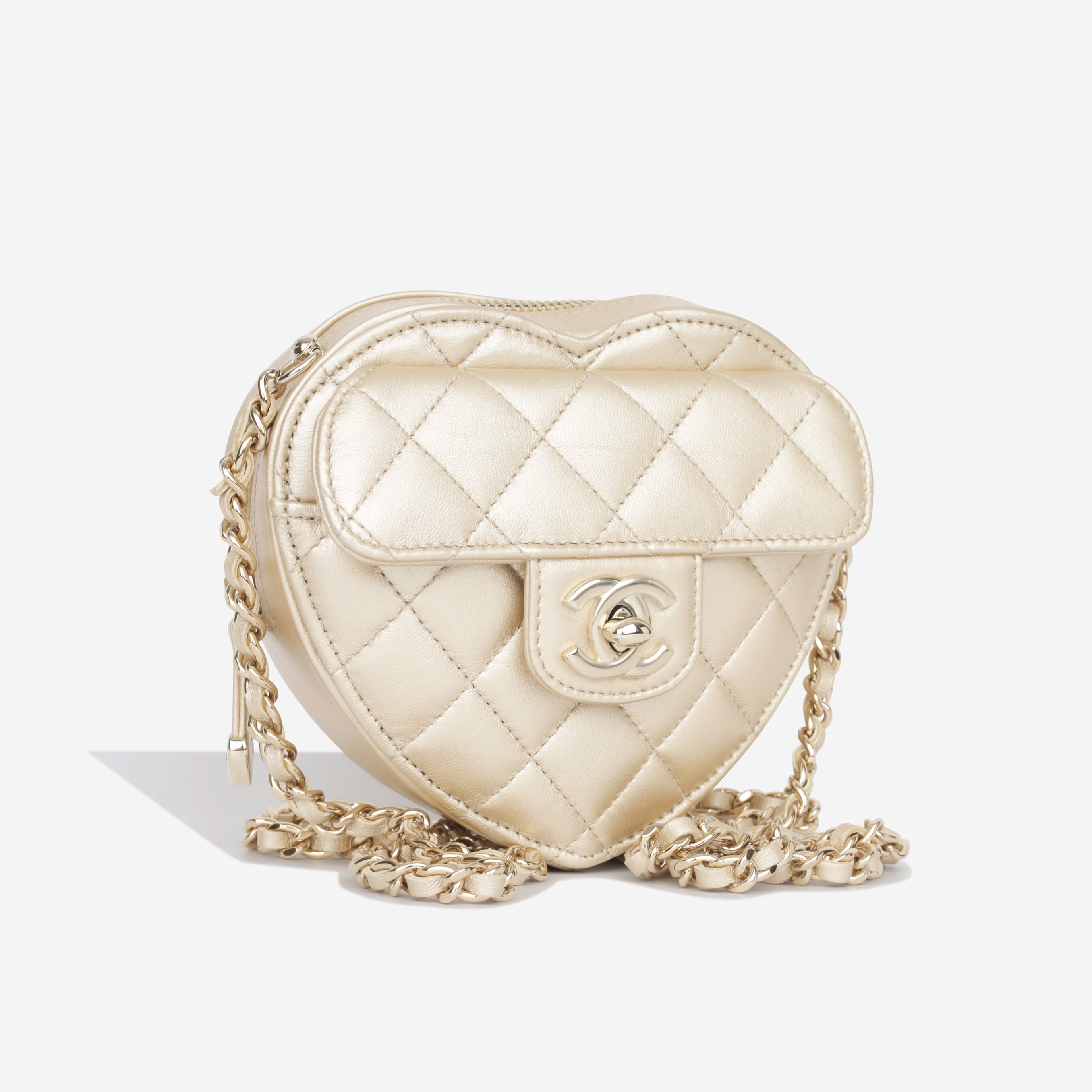 Chanel Small Heart Bag - Champagne