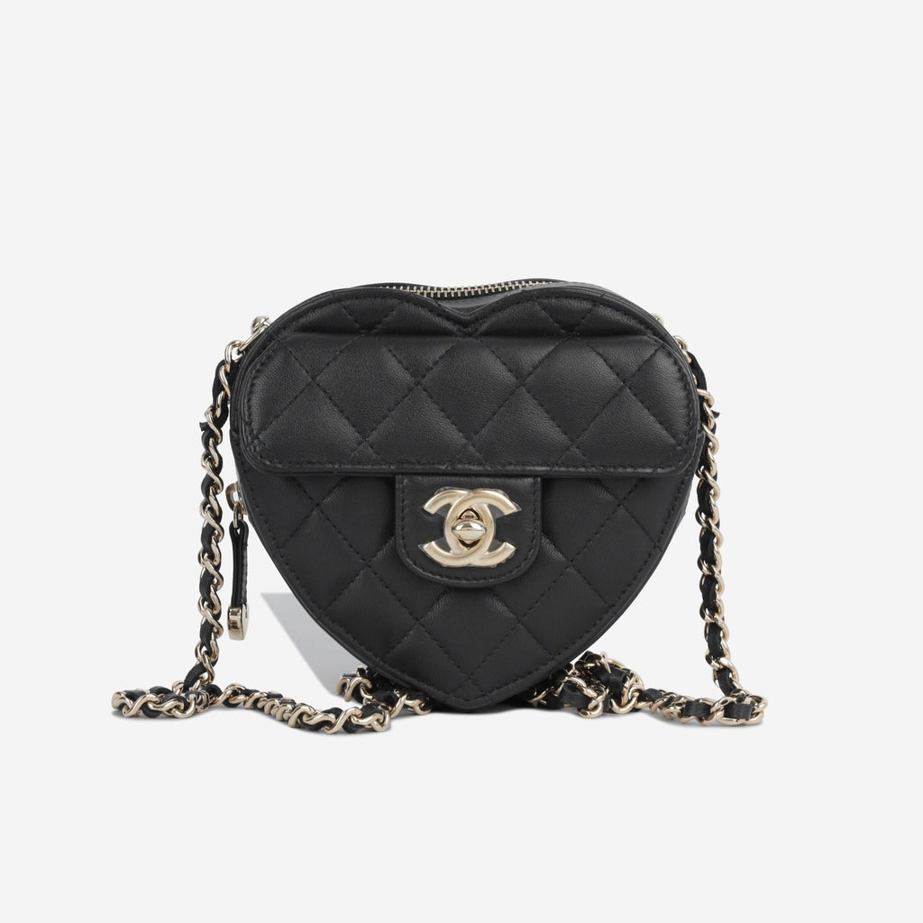 Chanel Small Heart Bag - Black