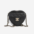 Chanel Small Heart Bag - Black