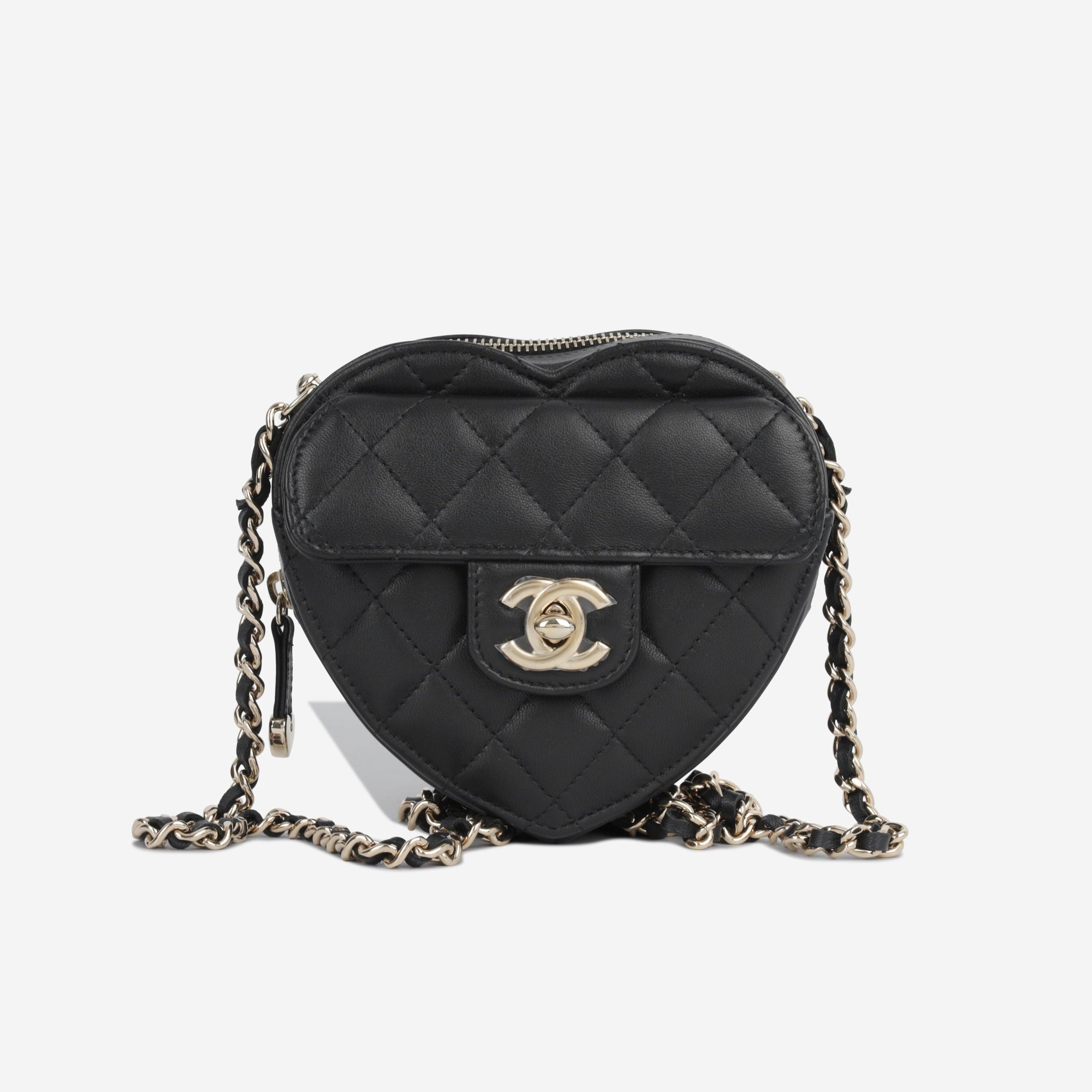 Chanel Small Heart Bag - Black