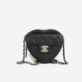 Chanel Small Heart Bag - Black