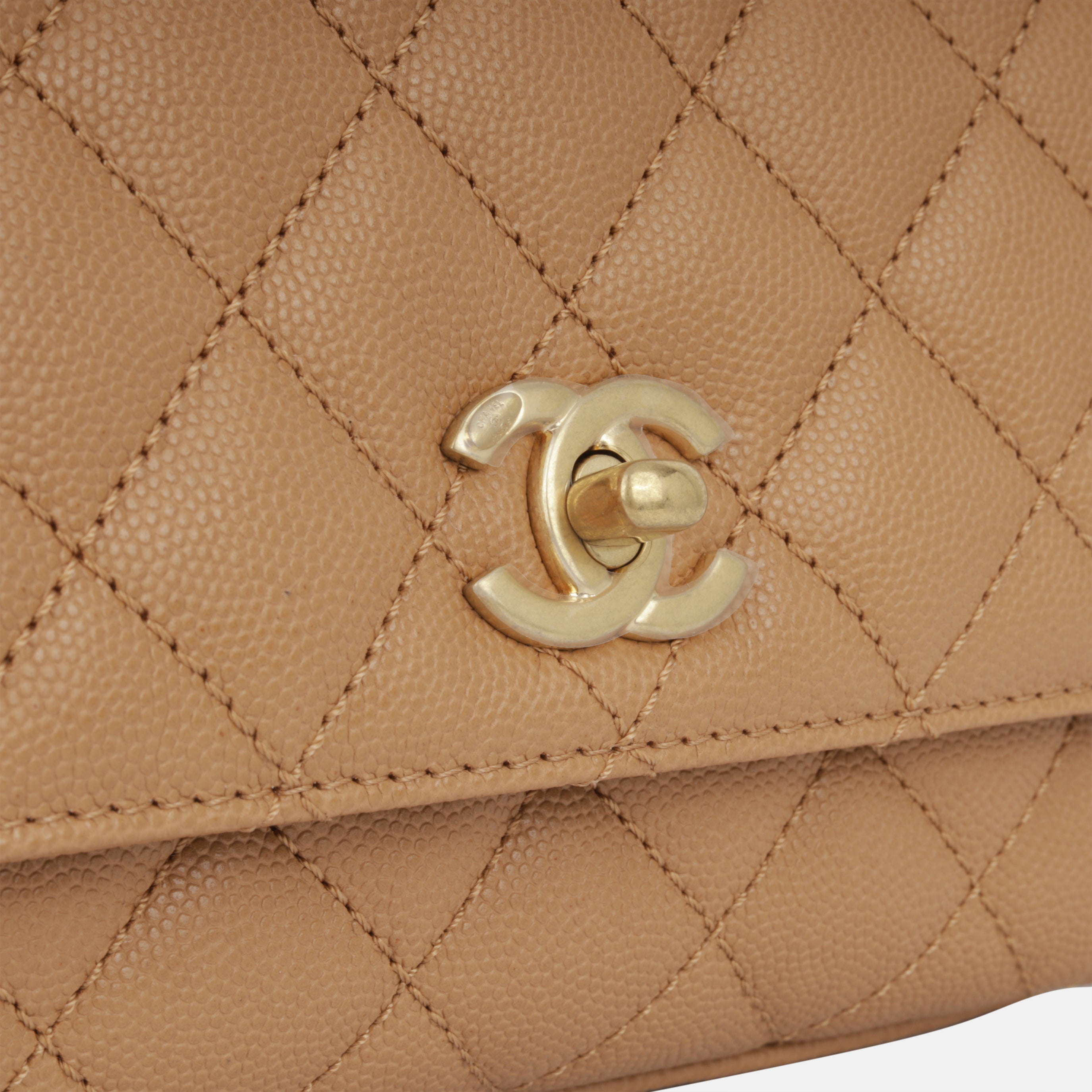 Chanel Mini Coco Handle - Caramel Caviar