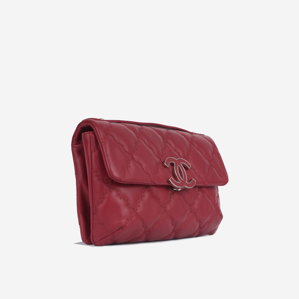 Chanel Double Stitch Hamptons Flap Bag