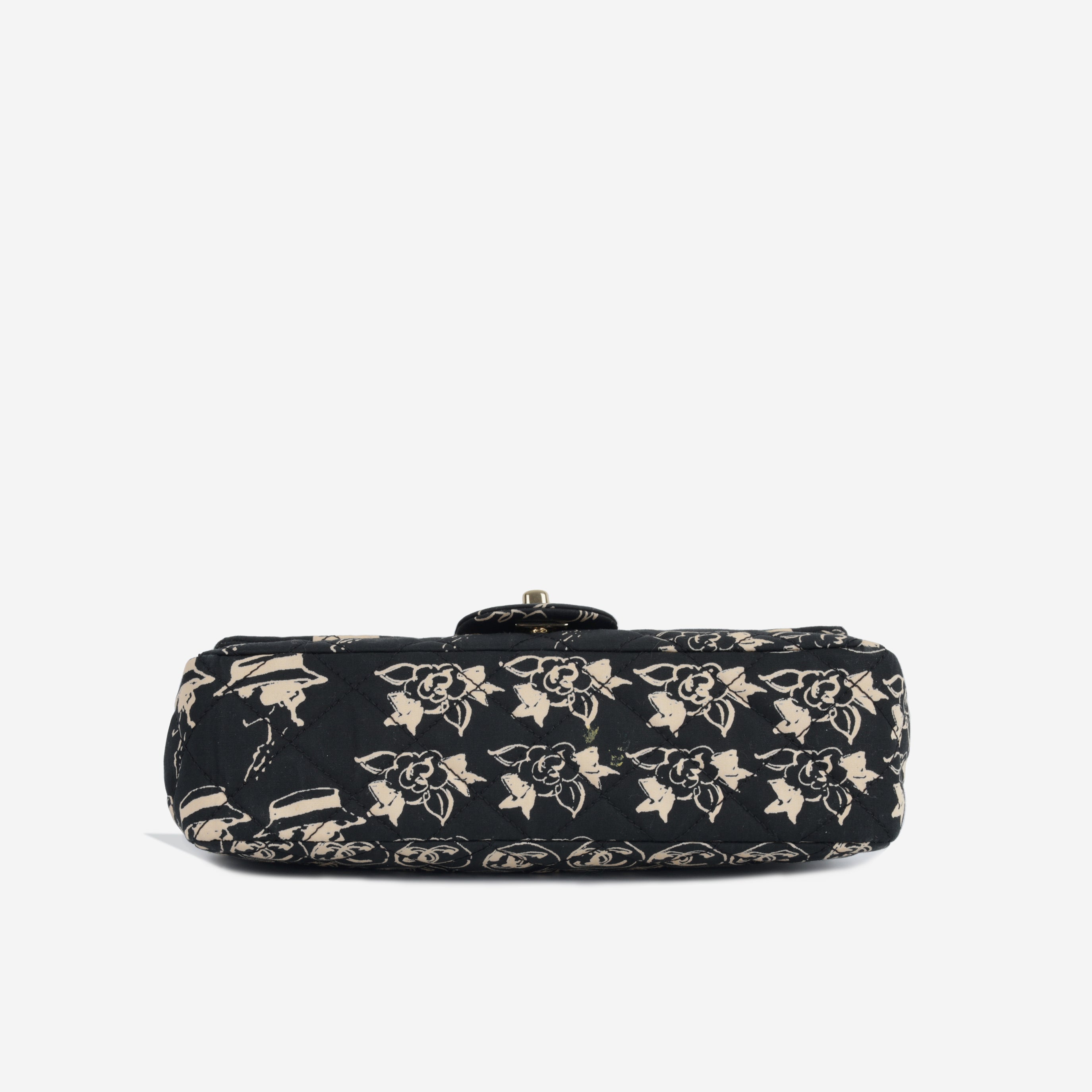 Chanel Vintage Coco Print Fabric Flap