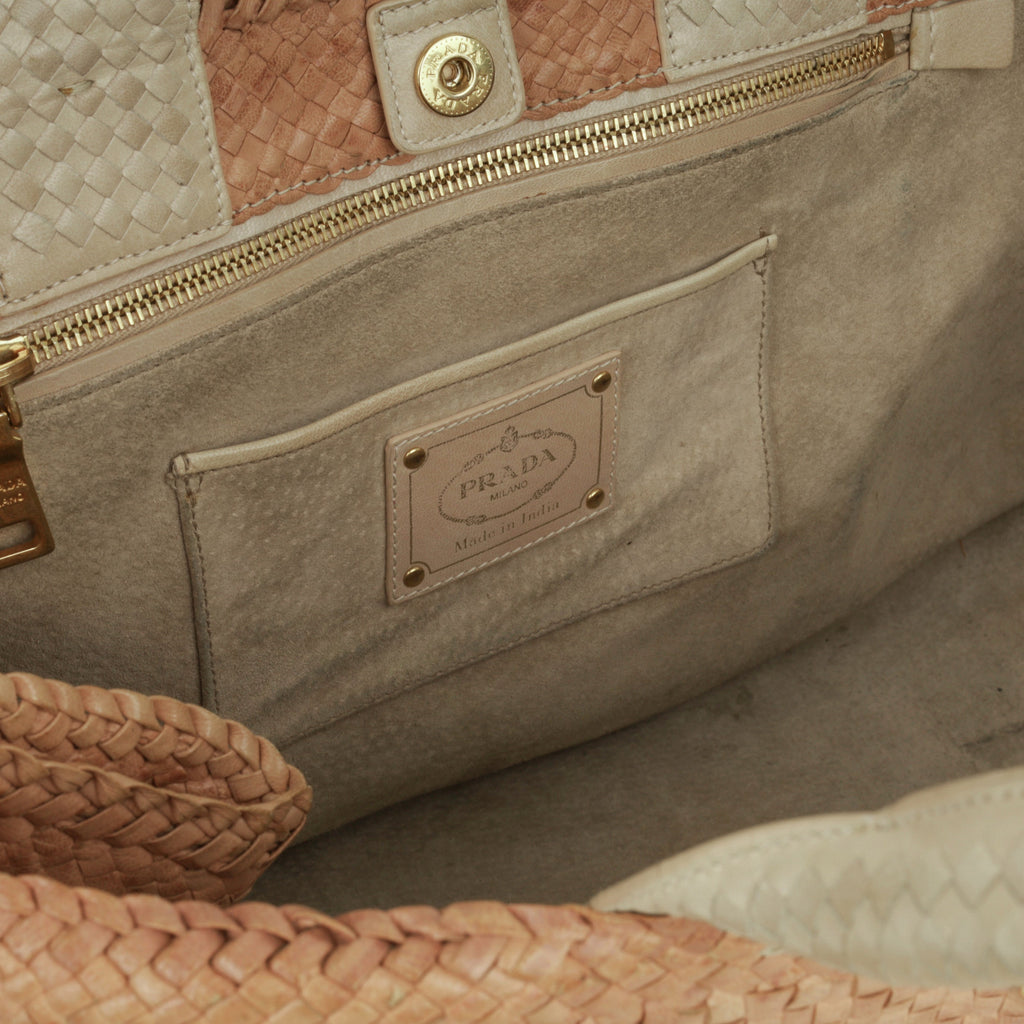 Prada Large Madras Tote