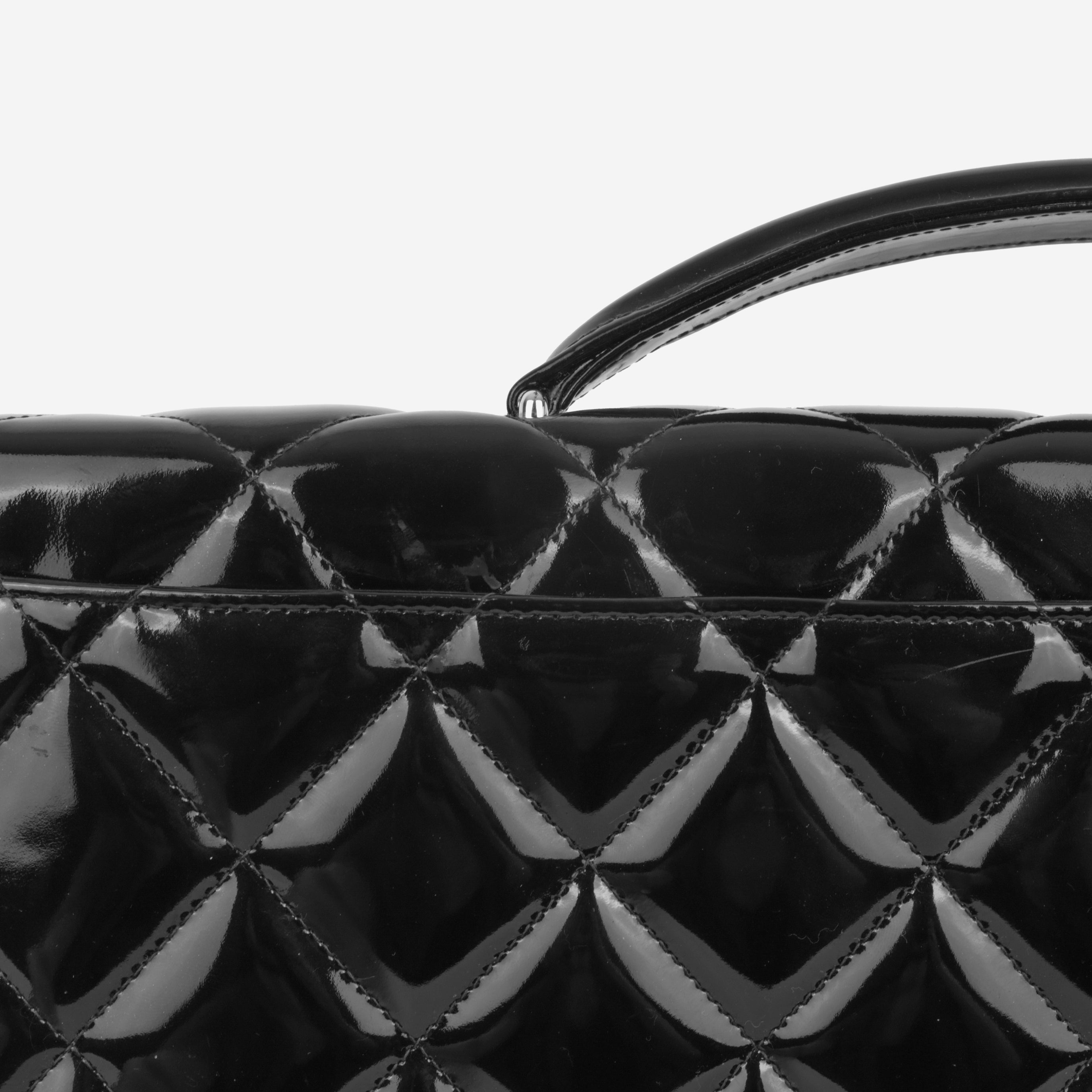 Chanel Vintage Portfolio Briefcase - Black Patent
