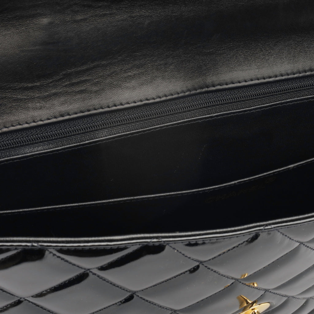 Chanel Vintage Portfolio Briefcase - Black Patent