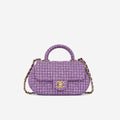 Chanel Small Top Handle - Purple Sequin Tweed