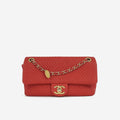 Chanel Chevron Medallion Flap - Red Chevron