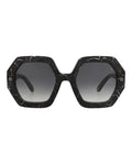 Philipp Plein Womens Round/Oval Black Black Smoke Fashion Designer Eyewear