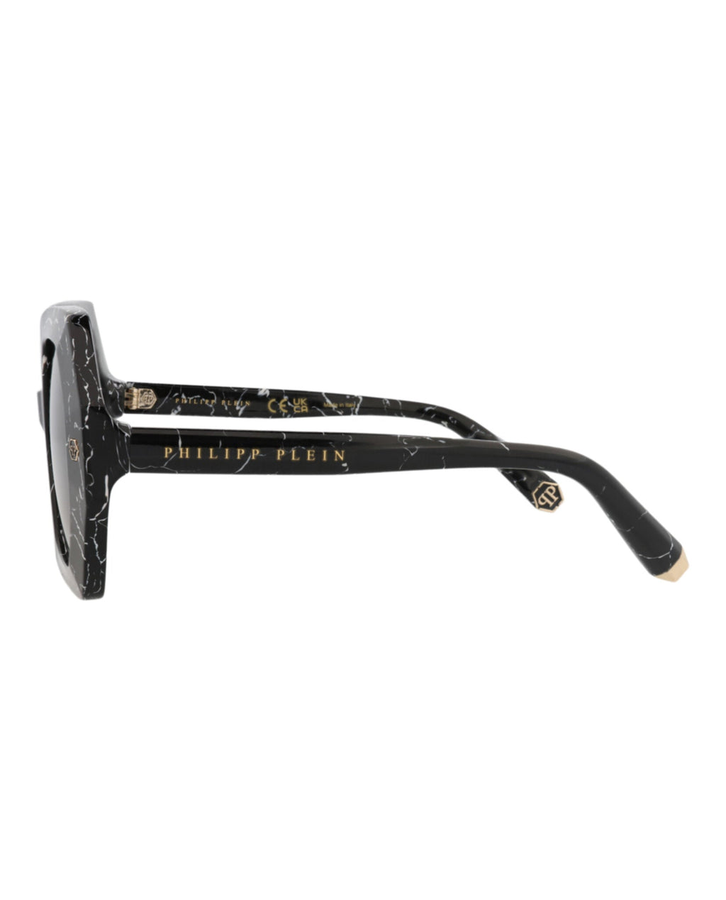 Philipp Plein Womens Round/Oval Black Black Smoke Fashion Designer Eyewear