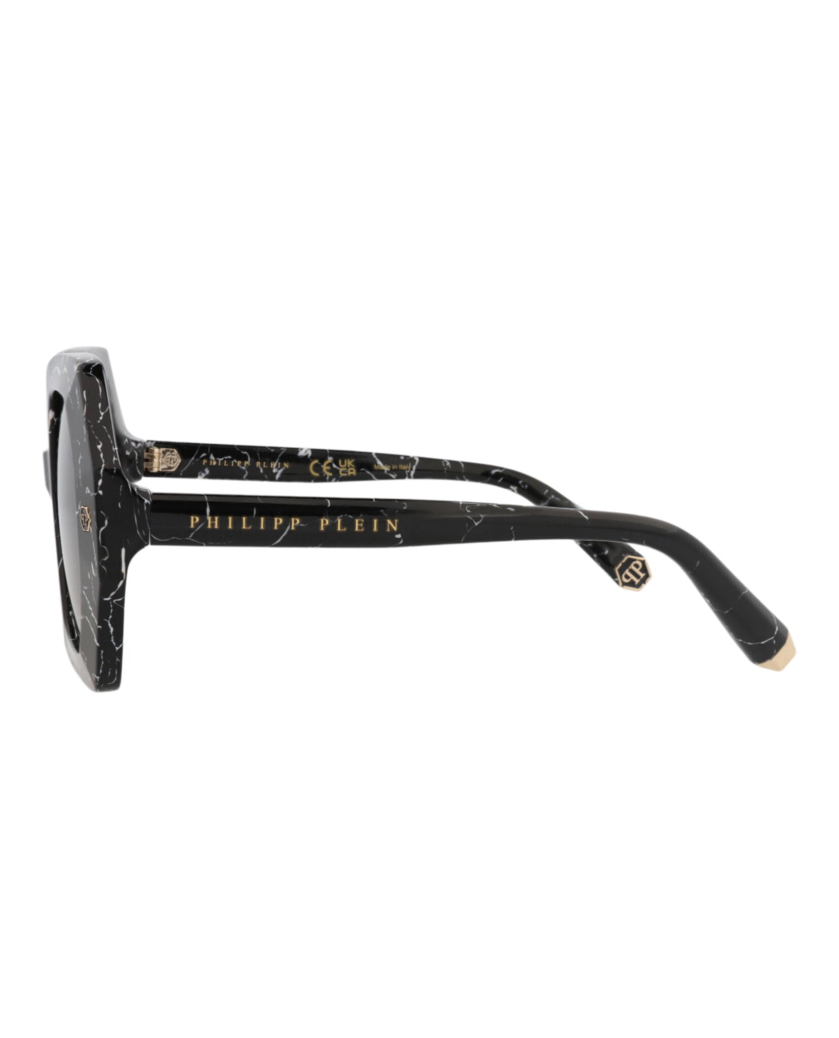 Philipp Plein Womens Round/Oval Black Black Smoke Fashion Designer Eyewear