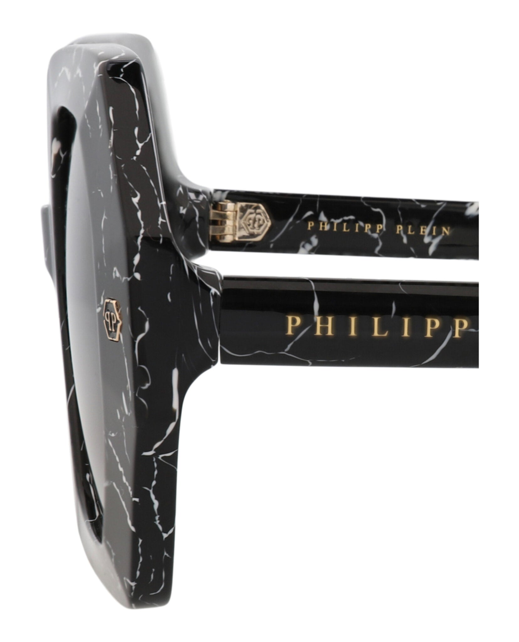 Philipp Plein Womens Round/Oval Black Black Smoke Fashion Designer Eyewear