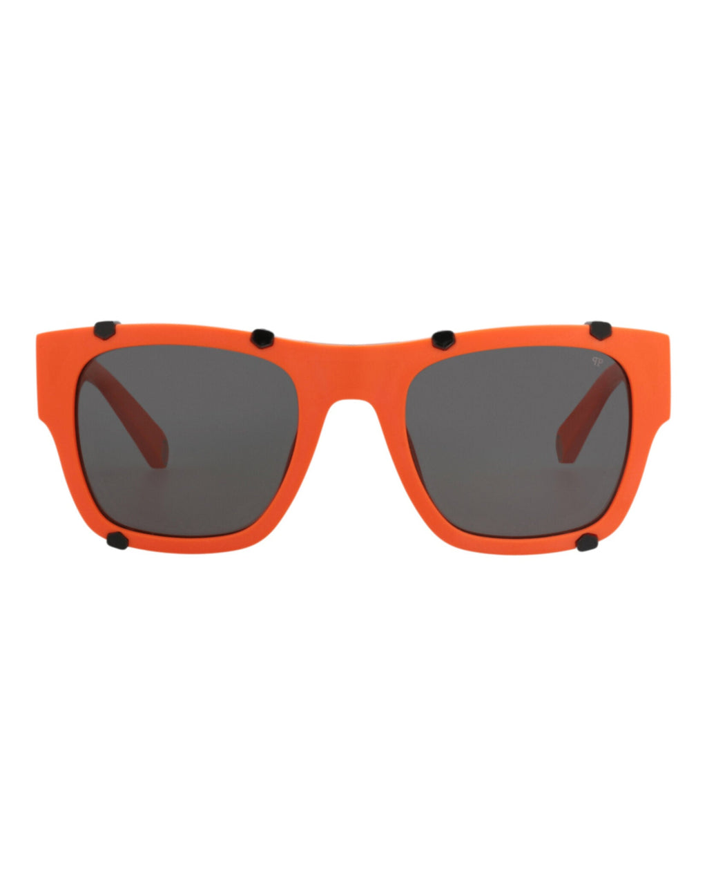 Philipp Plein Mens Square/Rectangle Orange Orange Smoke Fashion Designer Eyewear