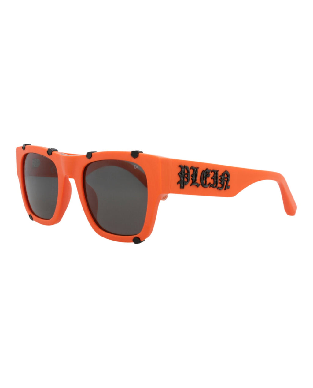 Philipp Plein Mens Square/Rectangle Orange Orange Smoke Fashion Designer Eyewear