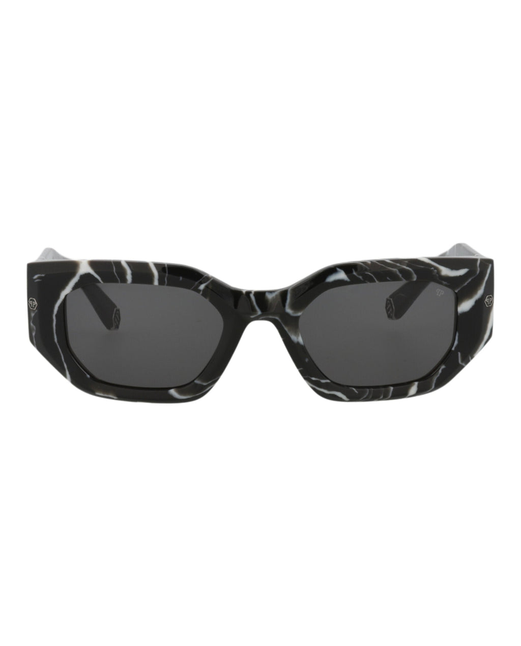 Philipp Plein Womens Square/Rectangle Black Black Smoke Fashion Designer Eyewear