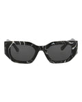 Philipp Plein Womens Square/Rectangle Black Black Smoke Fashion Designer Eyewear