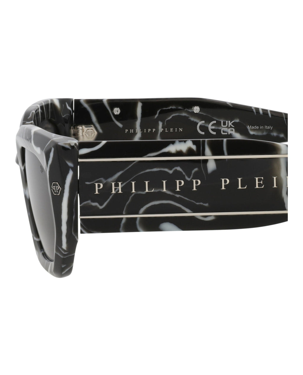 Philipp Plein Womens Square/Rectangle Black Black Smoke Fashion Designer Eyewear