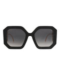 Philipp Plein Womens Square/Rectangle Black Black Smoke Fashion Designer Eyewear