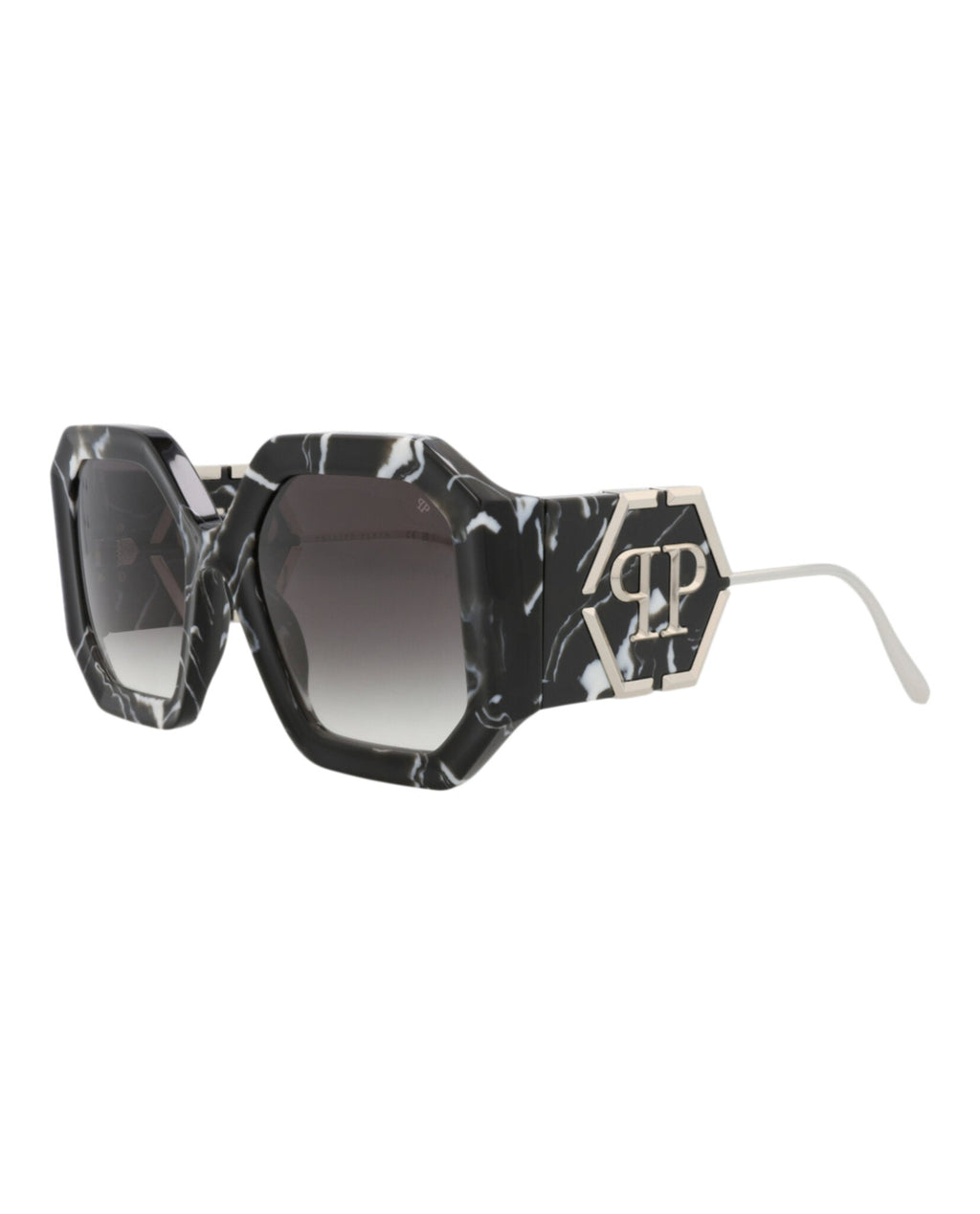 Philipp Plein Womens Square/Rectangle Havana Havana Smoke Fashion Designer Eyewear
